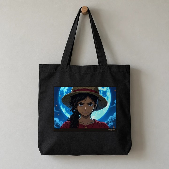 Tote with a picture on it